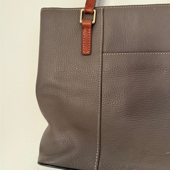 Dooney & Bourke Gray Pebbled Leather Lexington Tote Bag Purse - Picture 6 of 11